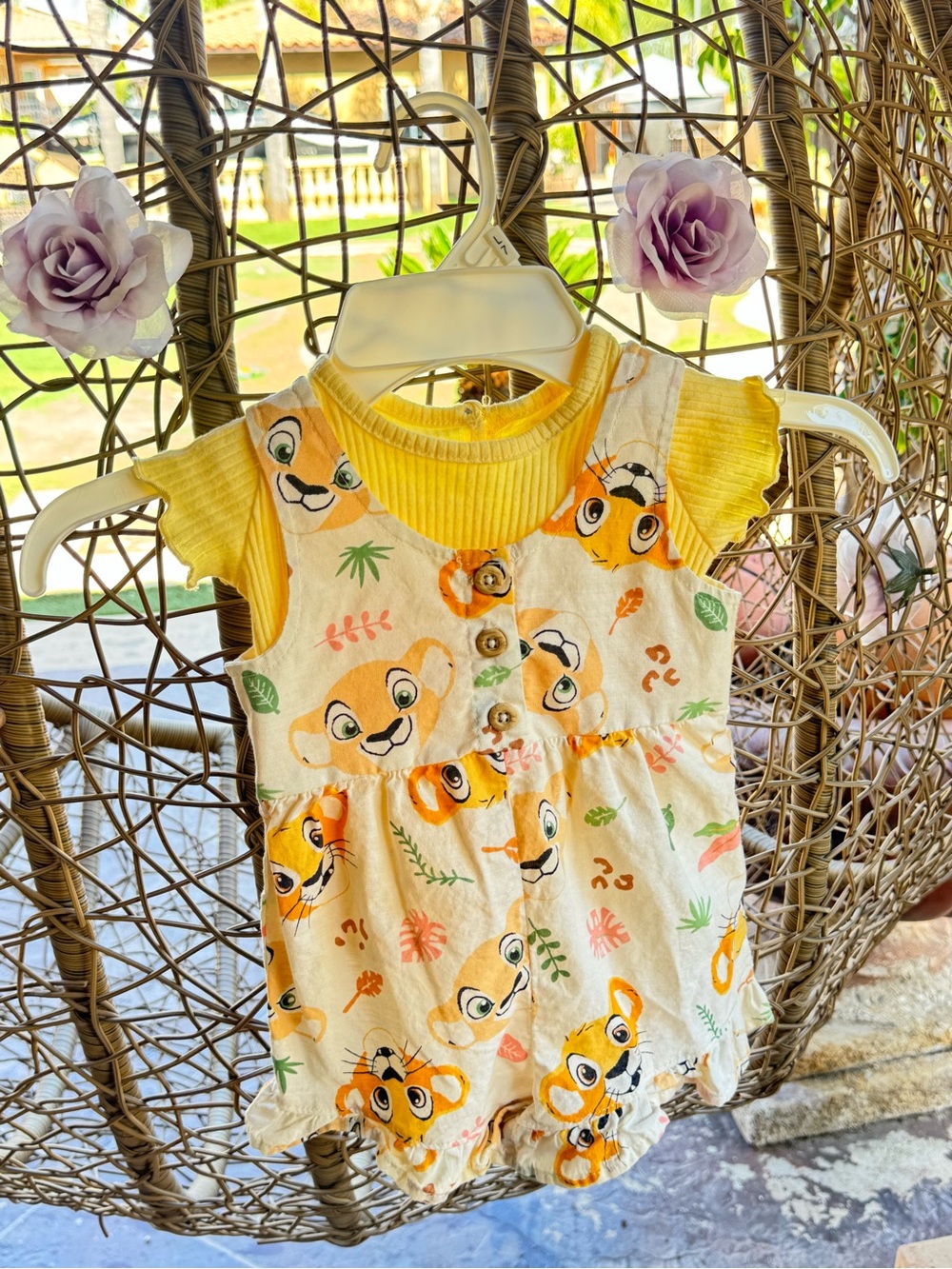 Disney Baby Lion King Yellow Ribbed Baby Jumper